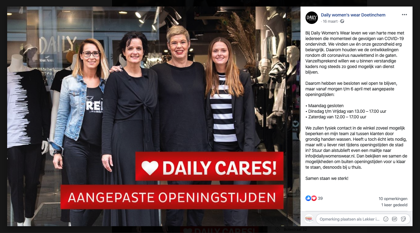 200314 Daily crisiscommunicatie Covid-19 fase 2 facebook